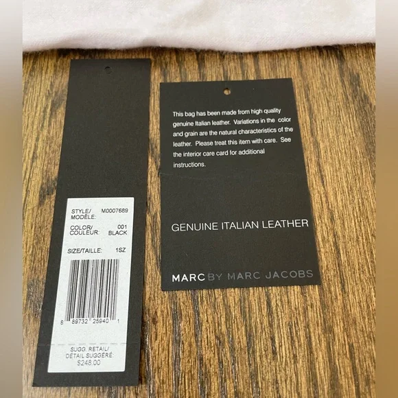 Marc Jacobs Black Leather Convertible Clutch / Crosby- with tags & dust bag - Picture 8 of 14